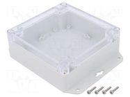 Enclosure: multipurpose; X: 120mm; Y: 120mm; Z: 45mm; ZP; light grey KRADEX