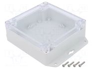 Enclosure: multipurpose; X: 120mm; Y: 120mm; Z: 45mm; ZP; light grey KRADEX