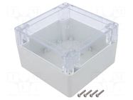 Enclosure: multipurpose; X: 120mm; Y: 120mm; Z: 75mm; ZP; light grey KRADEX