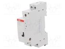 Relay: installation; bistable,impulse; NC + NO; 18x68x85mm; 16A ABB