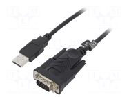 USB to RS232 converter; D-Sub 9pin plug,USB A plug; 1.5m LOGILINK