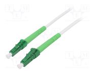 Fiber patch cord; OS2; LC/APC,both sides; 2m; LSZH; white Goobay