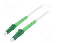 Fiber patch cord; OS2; LC/APC,both sides; 2m; LSZH; white Goobay