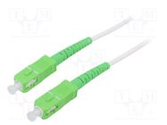 Fiber patch cord; OS2; SC/APC,both sides; 5m; LSZH; white Goobay