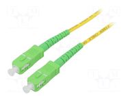 Fiber patch cord; OS2; SC/APC,both sides; 15m; LSZH; yellow Goobay