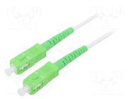 Fiber patch cord; OS2; SC/APC,both sides; 25m; LSZH; white Goobay