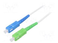 Fiber patch cord; OS2; SC/APC,SC/UPC; 5m; Optical fiber: 9/125um Goobay