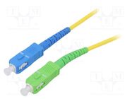 Fiber patch cord; OS2; SC/APC,SC/UPC; 15m; Optical fiber: 9/125um Goobay