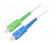 Fiber patch cord; OS2; SC/APC,SC/UPC; 20m; Optical fiber: 9/125um Goobay