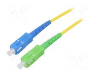 Fiber patch cord; OS2; SC/APC,SC/UPC; 20m; Optical fiber: 9/125um Goobay