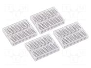 Board: universal; double sided,prototyping,solderless; 3A; 4pcs. VELLEMAN
