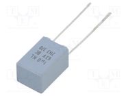 Capacitor: polyester; 1uF; 40VAC; 63VDC; 5mm; ±10%; 6x11x7.2mm; THT VISHAY