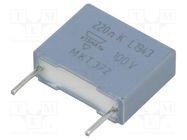 Capacitor: polyester; 220nF; 63VAC; 100VDC; 10mm; ±10%; THT VISHAY