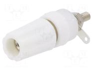 Connector: 4mm banana; socket; 15A; 250VDC; L: 45mm; white CLIFF