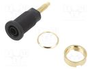 Socket; 4mm banana; 32A; 1000VDC; 24.5mm; red; gold-plated CLIFF