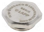 Stopper; M16; 1.5; IP68; brass; Plating: nickel; SKINDICHT®; 20mm LAPP