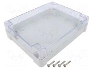 Enclosure: multipurpose; X: 190mm; Y: 240mm; Z: 60mm; ZP; light grey KRADEX