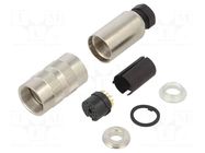 Connector: M16; plug; female; 3A; 60V; PIN: 19; IP67; for cable; brass BINDER