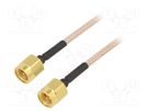 Cable; 50Ω; 0.91m; SMA male,both sides; shielded; transparent MUELLER ELECTRIC