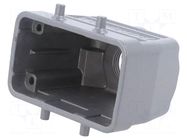 Enclosure for connectors: HDC; size 10; for cable; M20; straight WIELAND