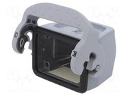 Enclosure for connectors: HDC; size 6; Locking: with latch; M20 WIELAND