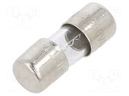 Fuse: fuse; 6A; 350VAC; quick blow; cylindrical,glass; 5x15mm; 2JQ BEL FUSE