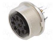 Connector: M16; socket; female; THT; PIN: 8; 5A; 60V; IP40 LUMBERG