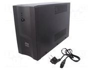 Power supply: UPS; 720W; 1.2kVA; 230V; 382x222x124mm; 7Ah; 12h GEMBIRD