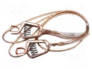 Ground/earth cable; both sides,crocodile clip; Len: 508mm MUELLER ELECTRIC