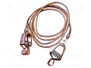 Ground/earth cable; both sides,crocodile clip; Len: 2.4m; copper MUELLER ELECTRIC