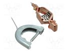 Ground/earth cable; C-Clamp,aligator clip; Len: 4.5m MUELLER ELECTRIC