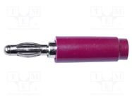 Connector: 4mm banana; plug; banana 4mm plug; 15A; 1kVAC; red 