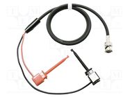 Test lead; 5A; BNC plug,clip-on hook probe x2; Len: 0.91m; black MUELLER ELECTRIC