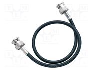 Test lead; BNC plug,both sides; Len: 1.2m; black MUELLER ELECTRIC