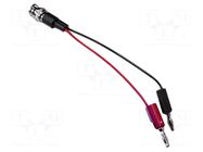 Test lead; BNC plug,banana plug 4mm x2; Urated: 300V; Len: 0.1m MUELLER ELECTRIC