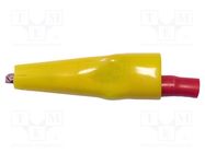 Crocodile clip; 10A; yellow; Grip capac: max.7.9mm MUELLER ELECTRIC