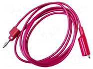 Test lead; 10A; banana plug 4mm,crocodile clip; Urated: 1kV; red MUELLER ELECTRIC