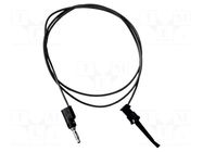 Test lead; 5A; clip-on hook probe,banana plug 4mm; Len: 0.6m MUELLER ELECTRIC