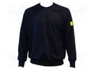 Sweatshirt; ESD; XL; cotton,polyester,conductive fibers ANTISTAT