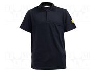 Polo shirt; ESD; S; cotton,polyester,conductive fibers ANTISTAT