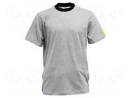 T-shirt; ESD; S; cotton,conductive fibers; grey ANTISTAT