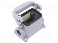 Enclosure for connectors: HDC; size 6; Locking: with latch; M20 WIELAND