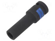 Socket; 6-angles,socket spanner,impact; HEX 11mm; 1/2"; long KING TONY