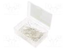 Kit: LED; THT; 3mm; 100pcs; white warm; 2.7÷3.4V; plastic box; 20mA OPTOSUPPLY