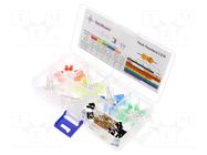 Diode: LED-kit; THT; 5mm; 130pcs; 1.8÷2.4/2.7÷3.4VDC; plastic box OPTOSUPPLY