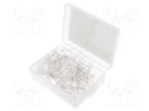 Kit: LED; THT; 5mm; 100pcs; natural white; 2.7÷3.4V; plastic box OPTOSUPPLY