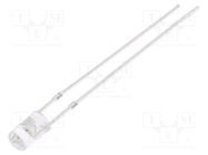 LED; 3mm; green; 1560÷2180mcd; 140°; Front: flat; 2.8÷3.6V; -30÷85°C OPTOSUPPLY