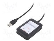 RFID reader; 4.3÷5.5V; USB; antenna; Range: 100mm; 88x56x18mm; ABS 