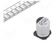 Capacitor: electrolytic; low ESR; SMD; 47uF; 63VDC; Ø8x10mm; ±20% NICHICON