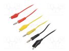 Test leads; Umax: 30V; Imax: 2A; Len: 0.9m; non-insulated VELLEMAN